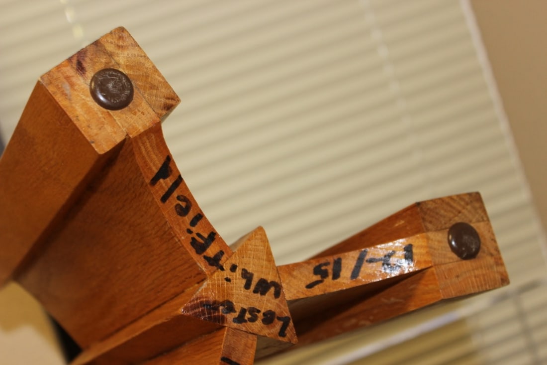 A Modern Style Wood Candle Holder - 4