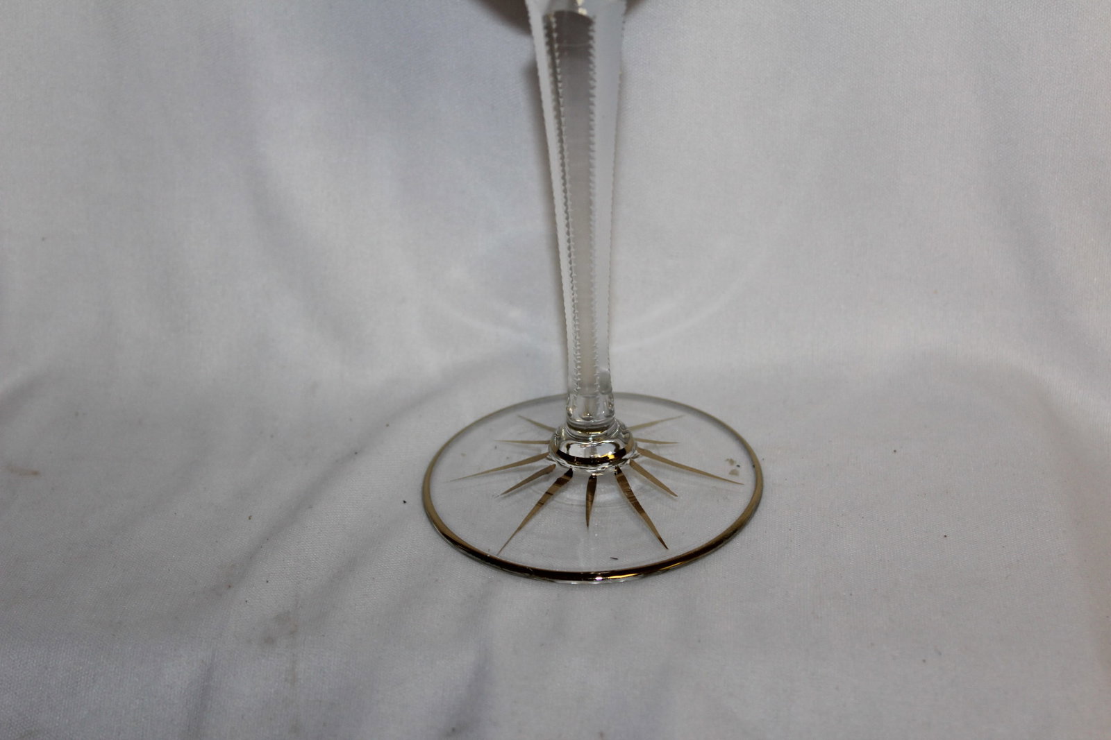 A Cut Glass Amethyst Color Goblet - 3