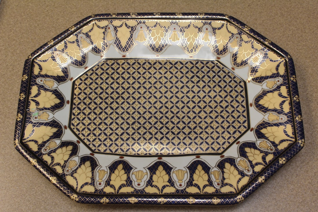 Decorative China Platter: made in China - 14 1/8" across