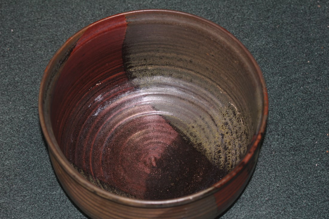 Signed Large Art Pottery Bowl: signed Ramsey? - 12 inches in diameter and 8 inches tall - an impressive center bowl