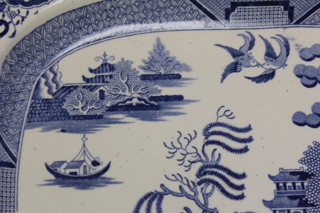 Blue and White ironstone Oriental Platter - 2