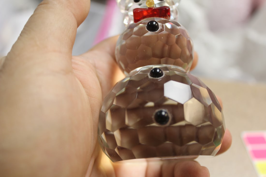 Swarovski or Style Snow Man Paperweight - 3