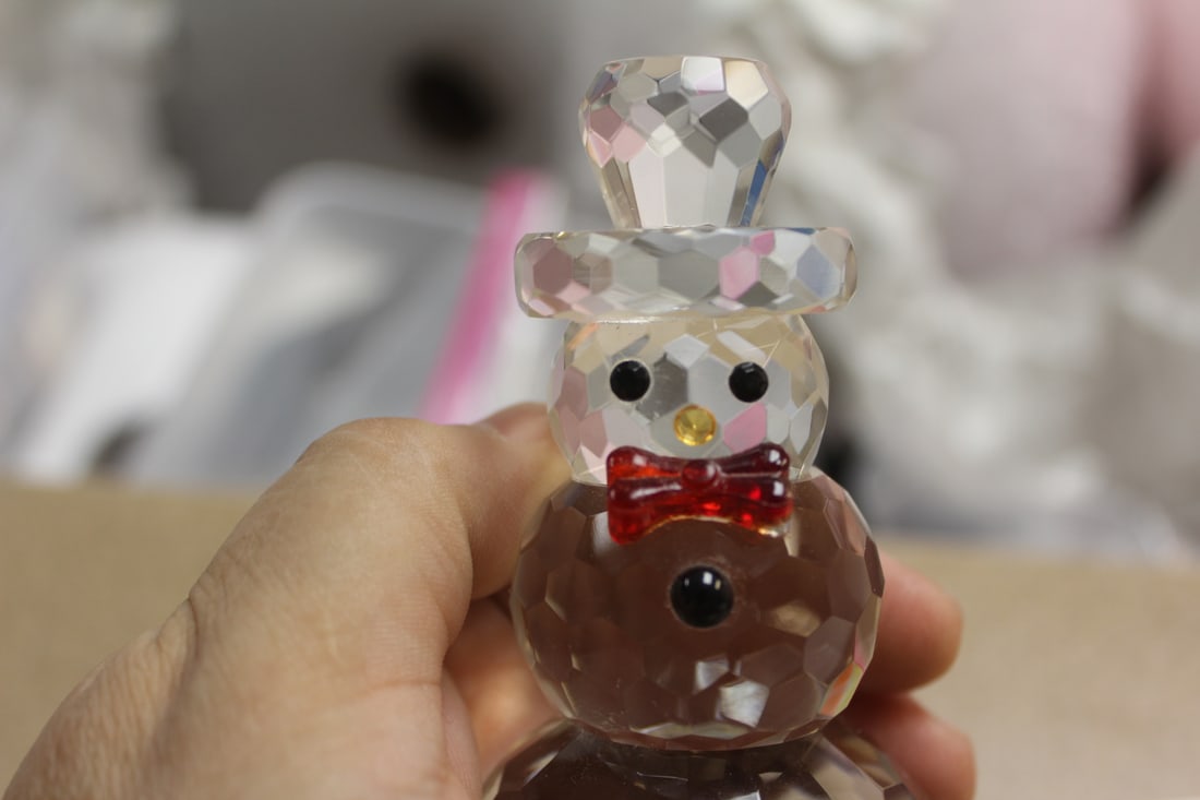 Swarovski or Style Snow Man Paperweight - 4