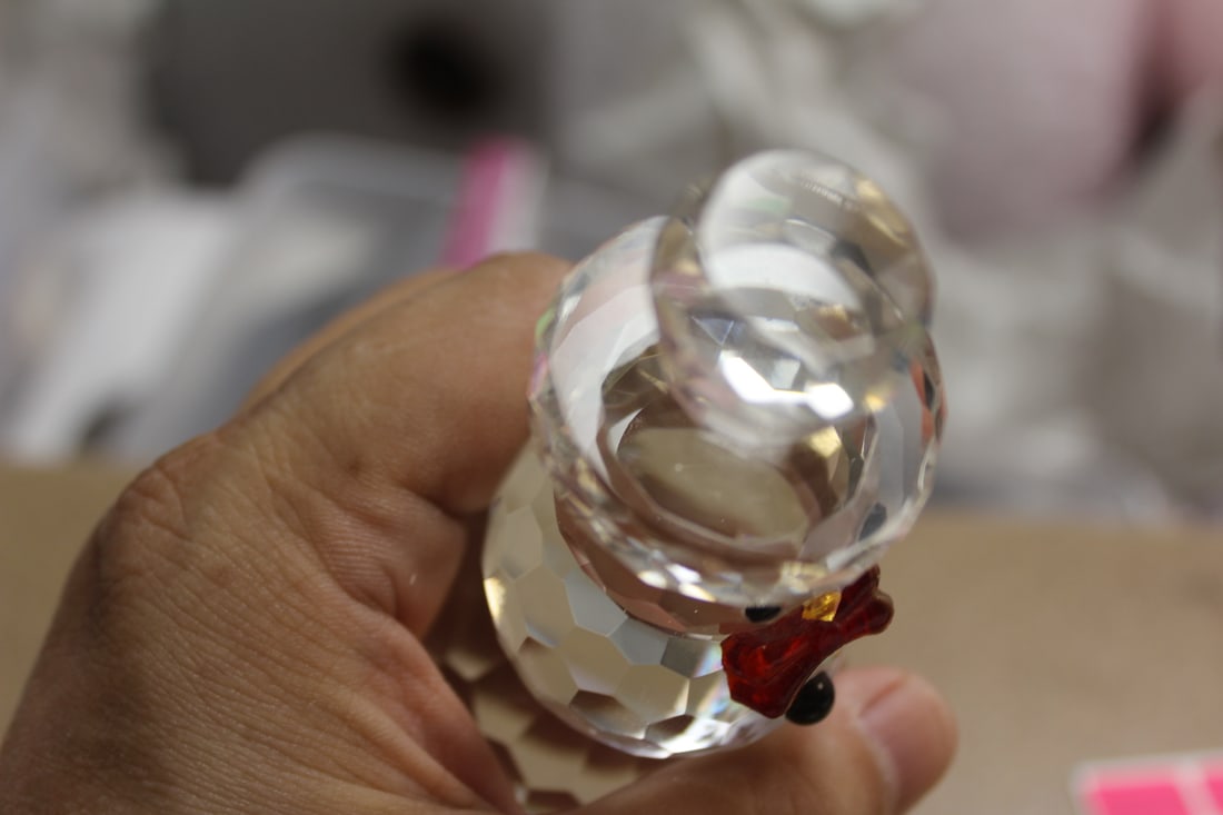 Swarovski or Style Snow Man Paperweight - 5