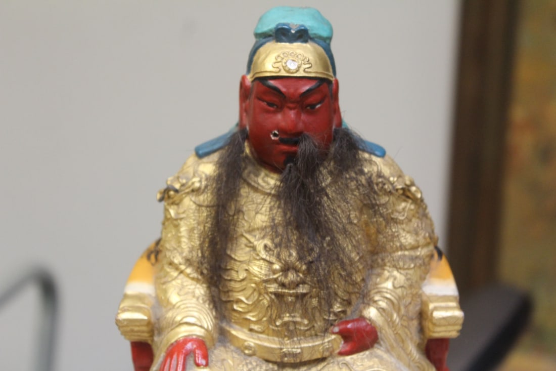 Vintage Gold gilt Chinese Emperor - 3