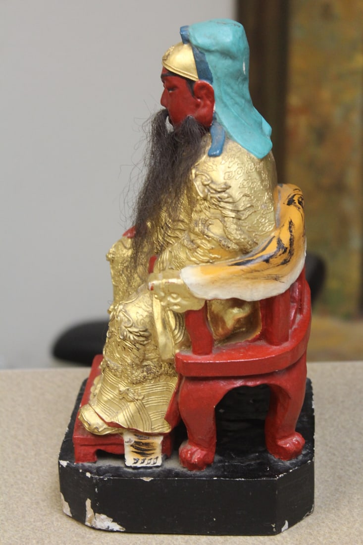 Vintage Gold gilt Chinese Emperor - 5