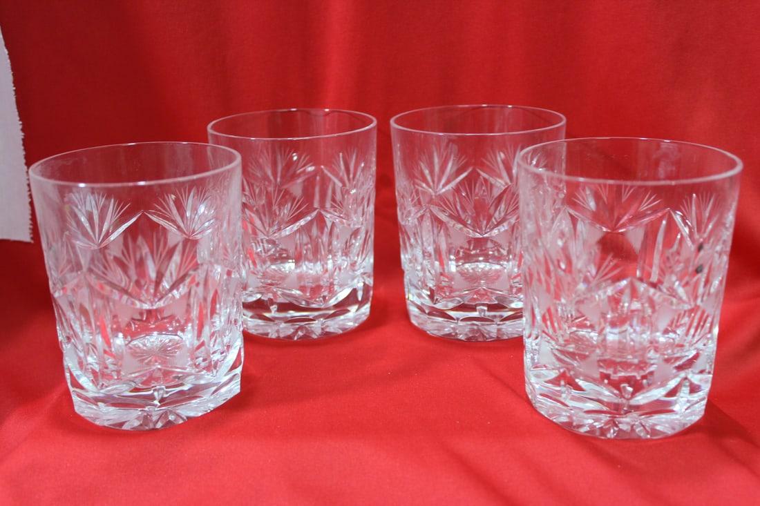 Lot of 4 Cut Glass Tumblers - 2