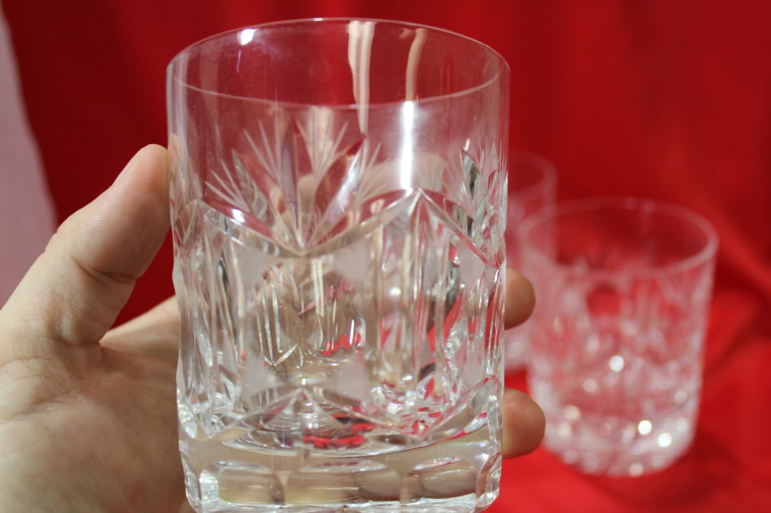 Lot of 4 Cut Glass Tumblers - 3