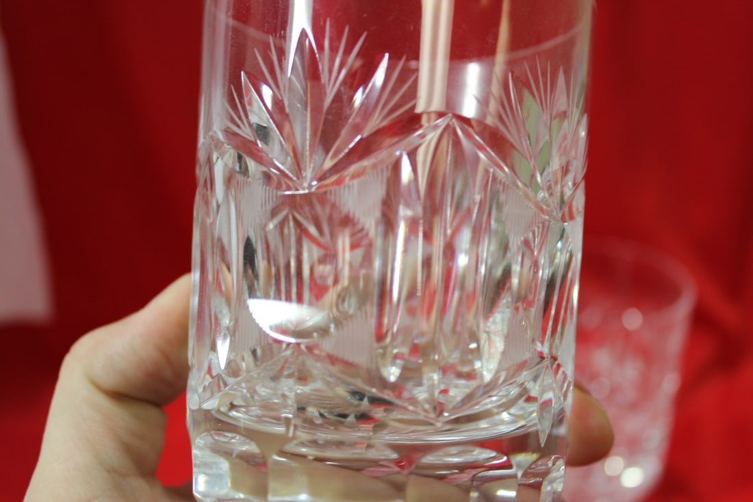 Lot of 4 Cut Glass Tumblers - 6