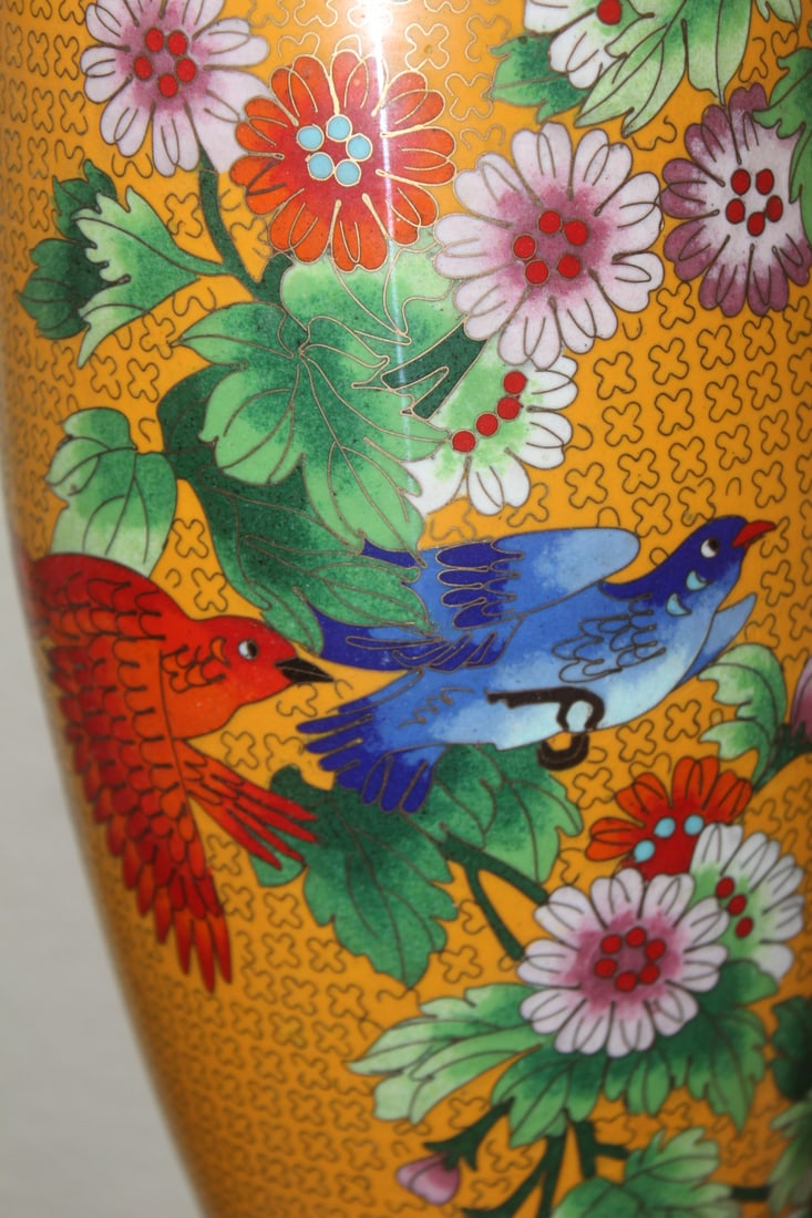 Chinese Cloisonne Lamp - 2