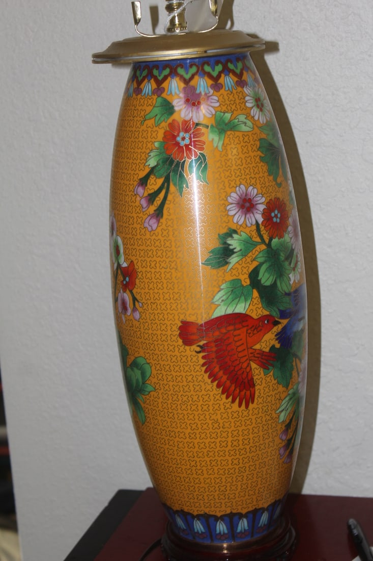 Chinese Cloisonne Lamp - 5