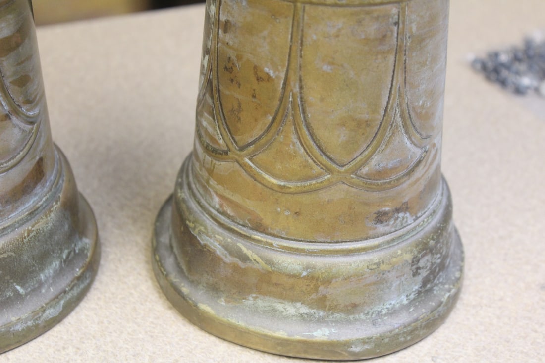 Art Nuveau pair of copper urns - 4
