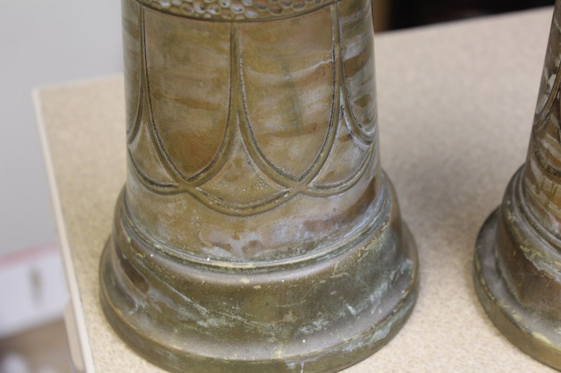 Art Nuveau pair of copper urns - 5