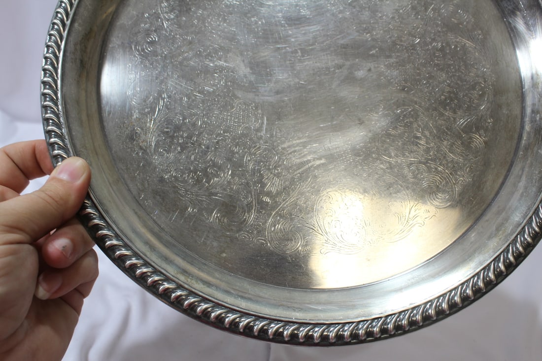 A Silverplated Tray - 4