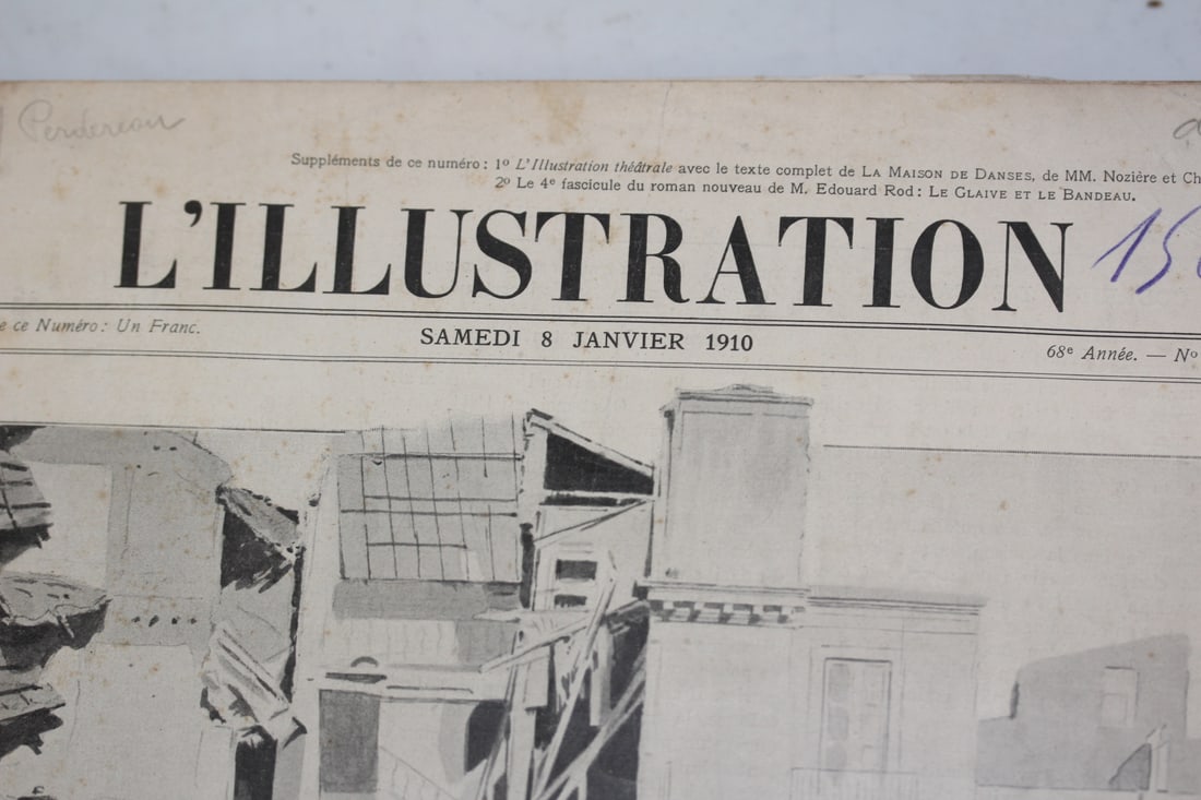 1910 French Illustration Hardcover Book - 4