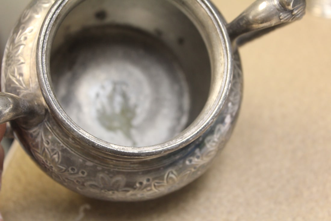 Ornate Silverplate Sugar Container - 4