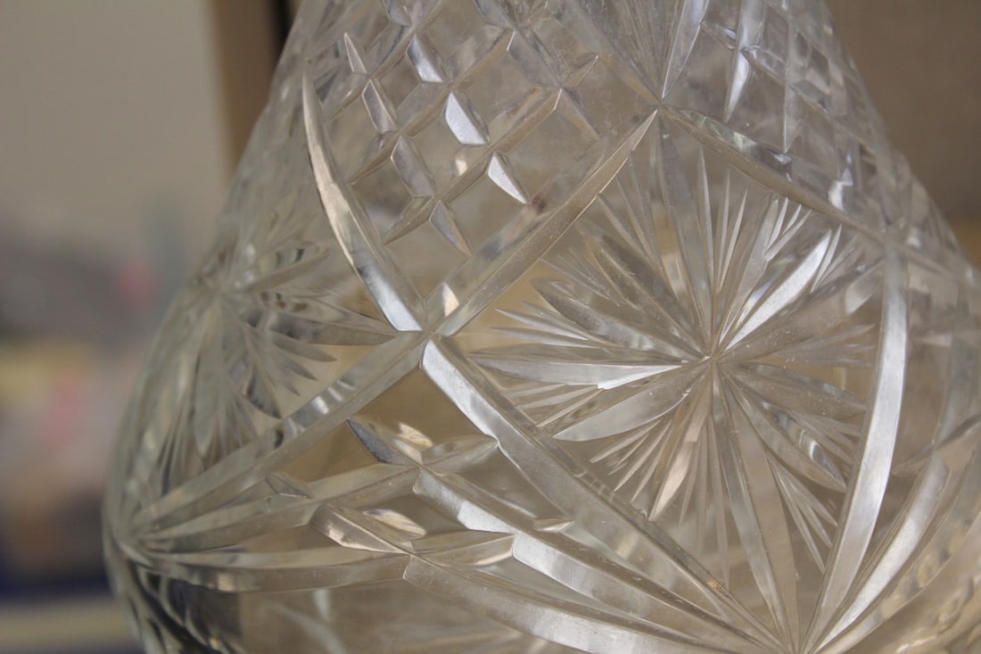 Cut Glass Decanter Form Bottle - 3
