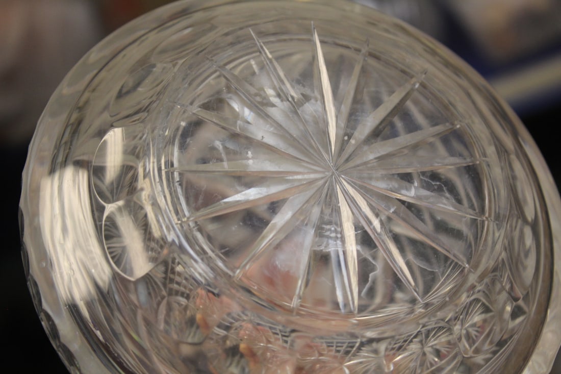 Cut Glass Decanter Form Bottle - 4