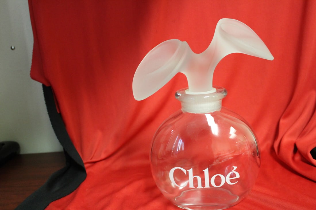 A Large Chloe Perfume Display Bottle: empty - 11 1/4" tall