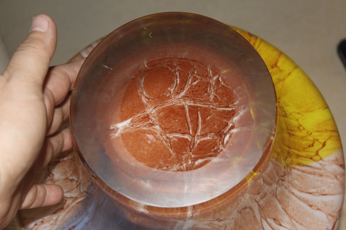 Large Art Glass Vase - 7
