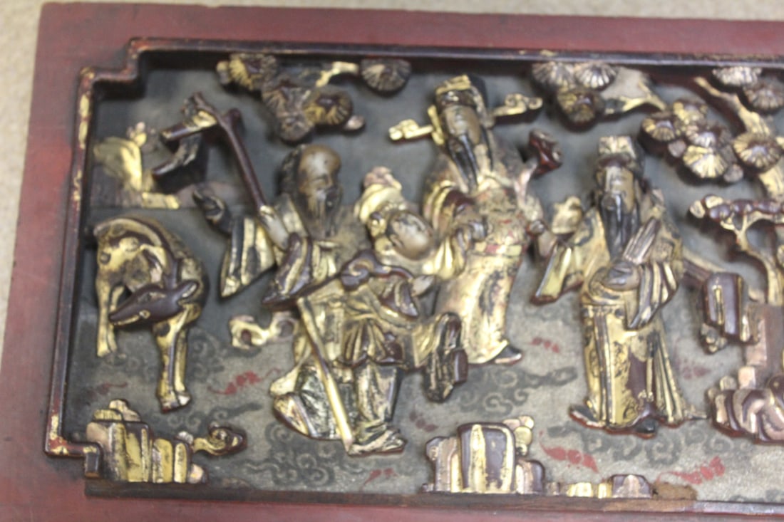 Antique/Vintage Chinese Wood Panel - 3
