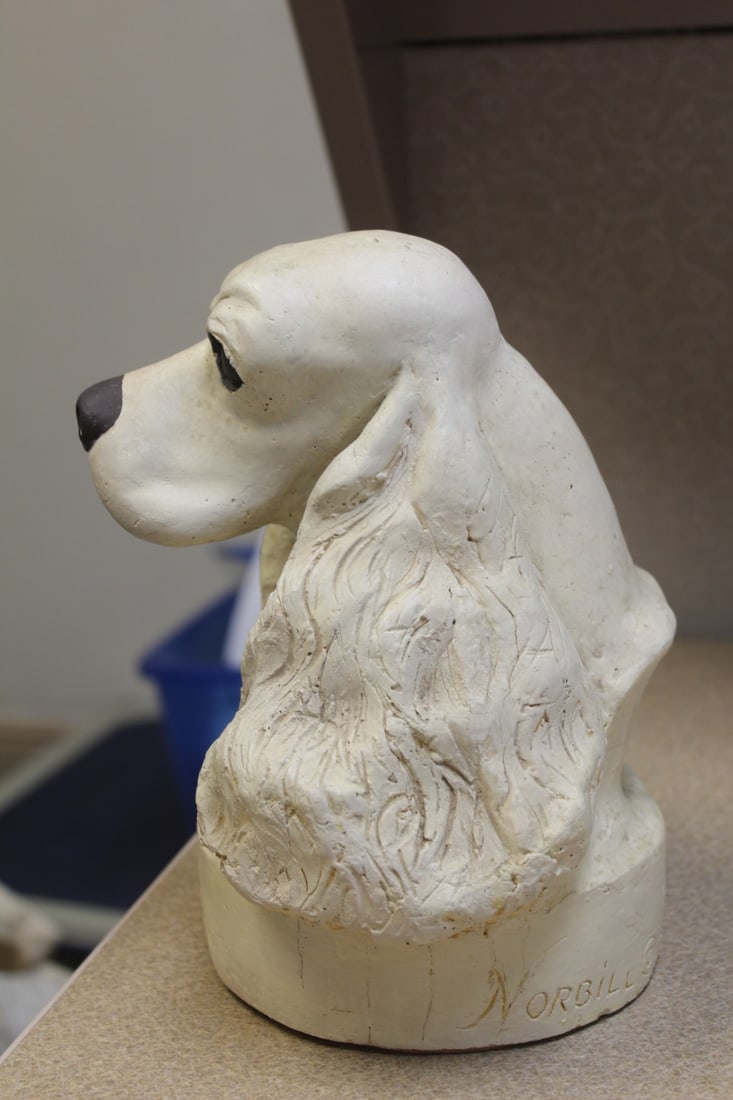 Signed Norbill Bust of a Dog Head - 2