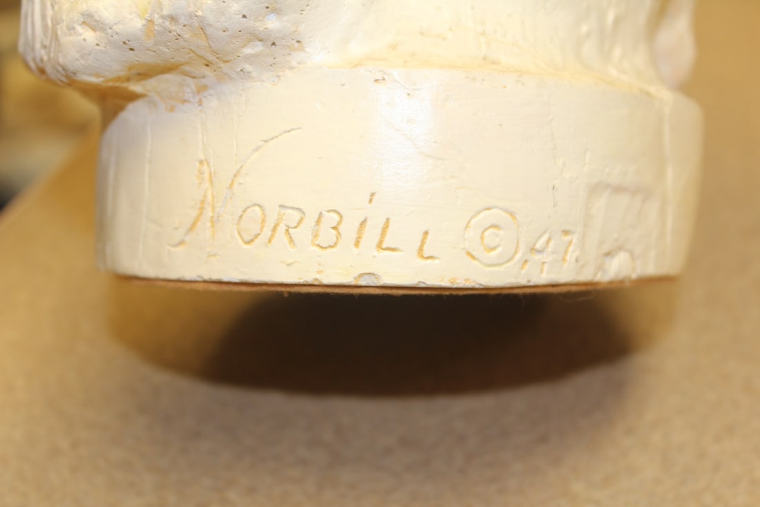 Signed Norbill Bust of a Dog Head - 6