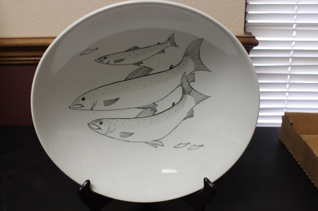 A Finland Kala Fish Bowl: 11 1/8" in diameter