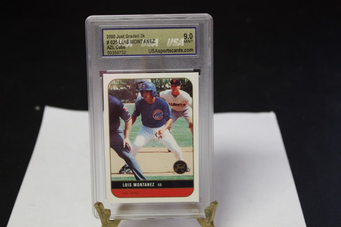 A Graded Luis Montanez Baseball Card: As shown on photos