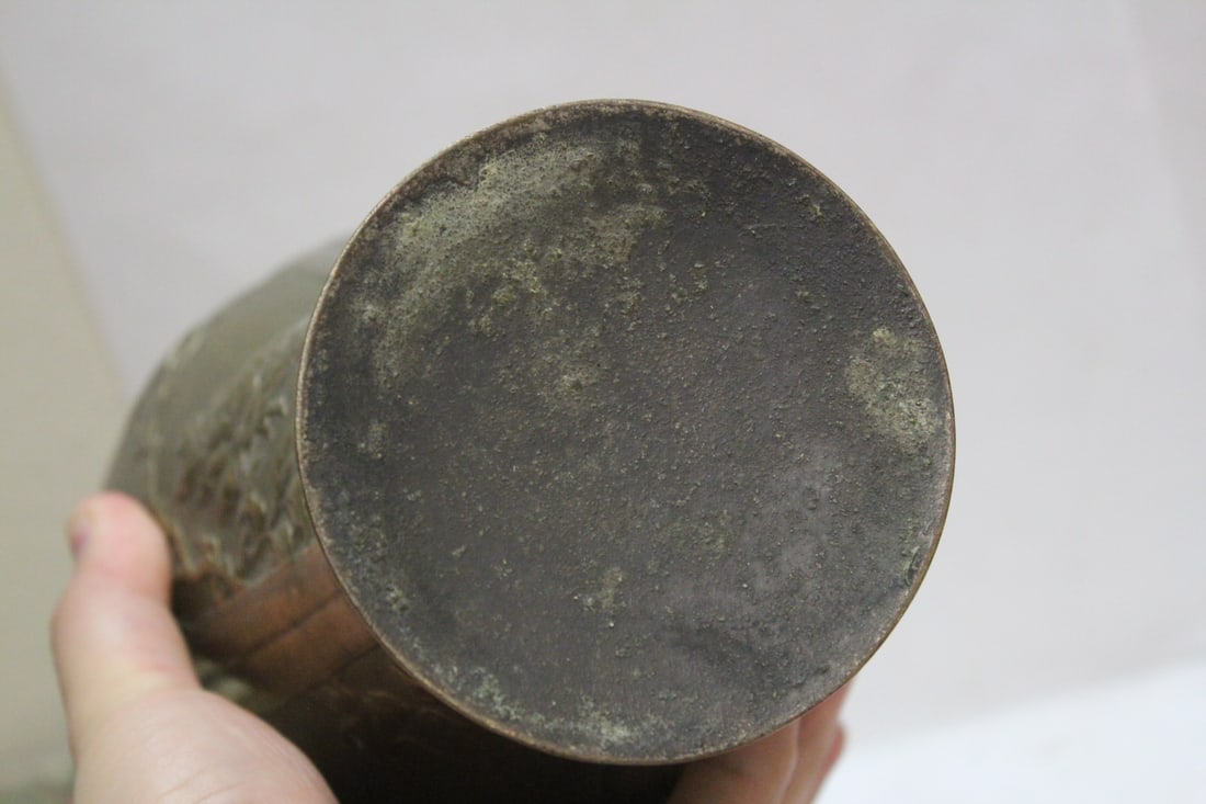 A Well Carved Chinese Brass Vase - 6