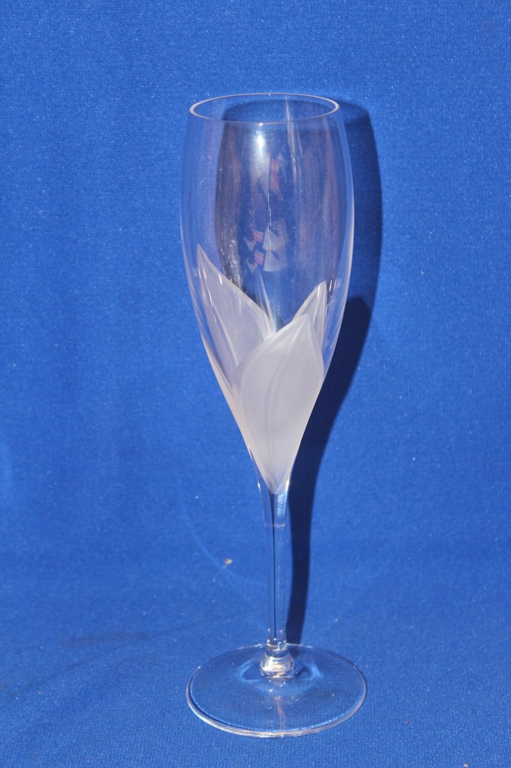 Etched Glass Goblet - 2
