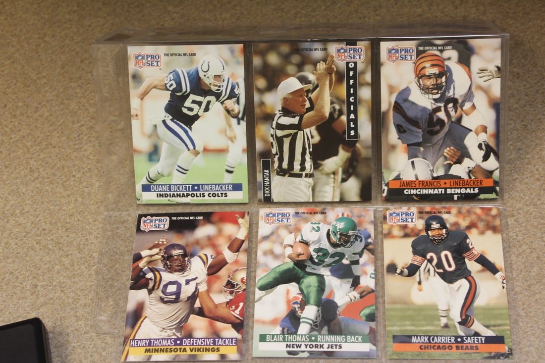 Lot of 9 Football Cards: as shown