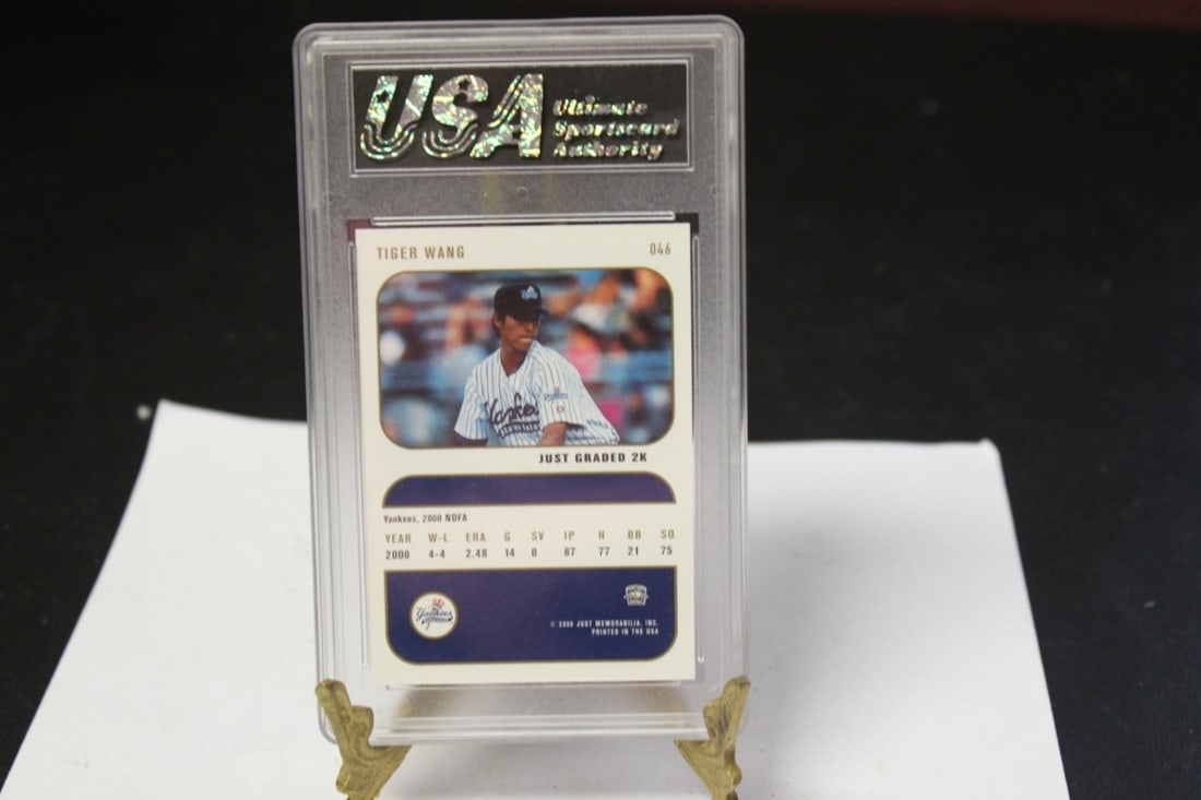 A Graded Tiger Wang Baseball Card - 2