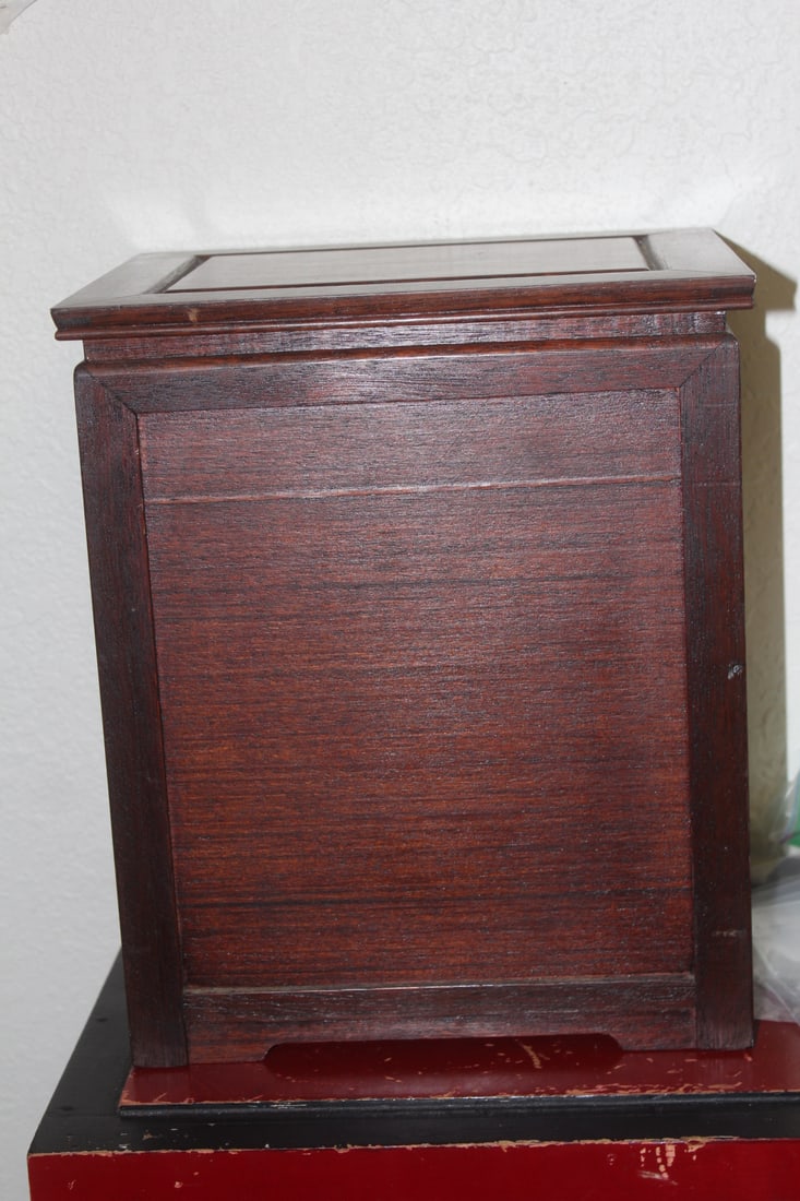 Chinese Rosewood Jewelry Box - 6