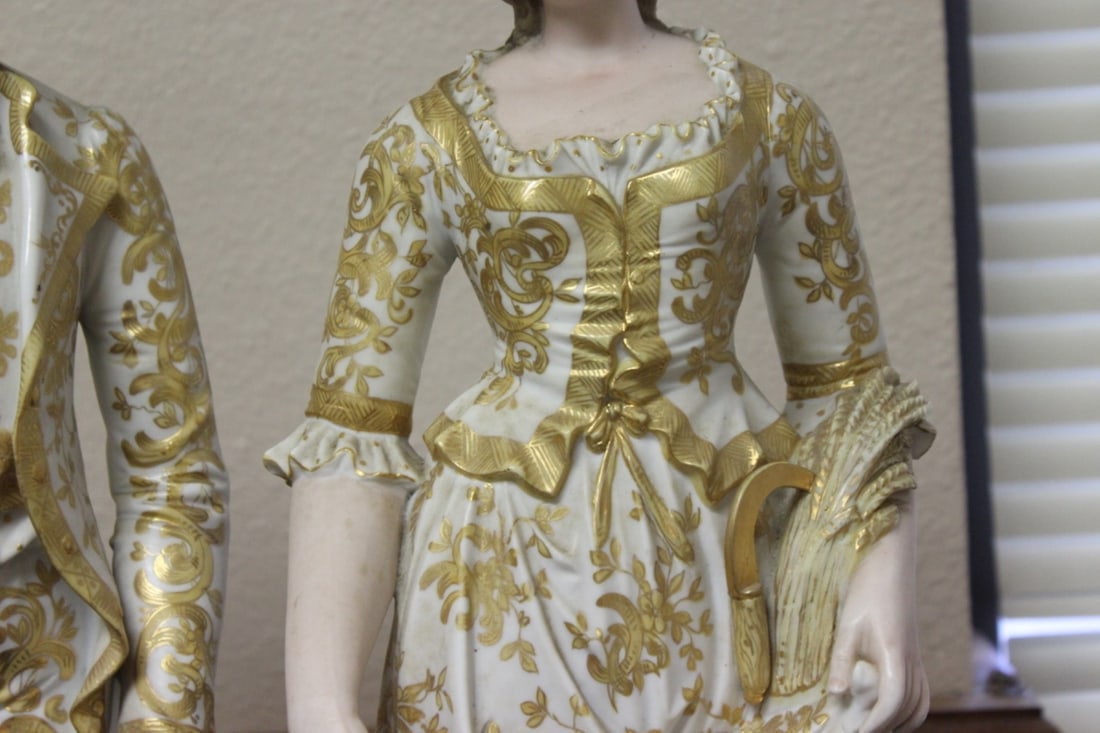 A Pair of German Figurine Boy and Girl - 8