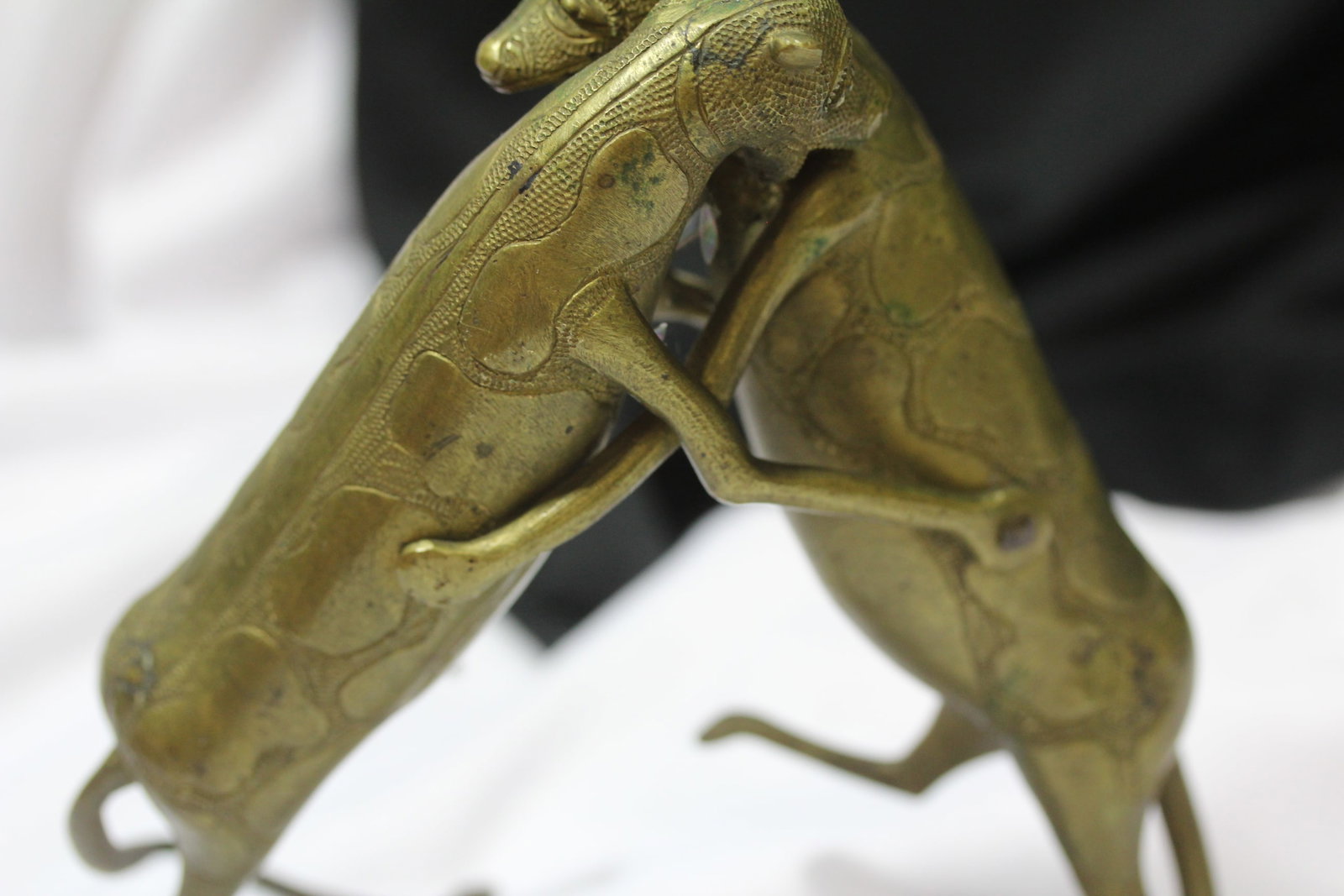 A Bronze or Brass Fighting Dogs - 3