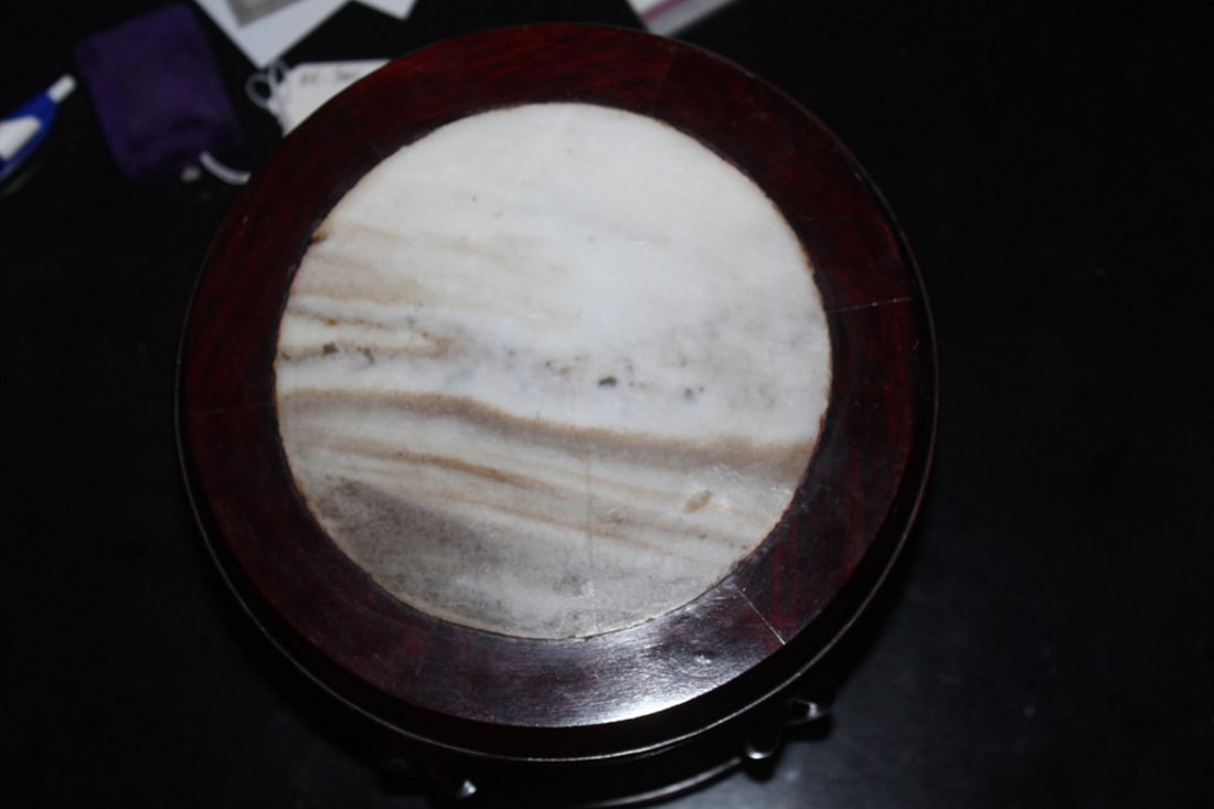 Marble top Chinese Rosewood Stand - 3