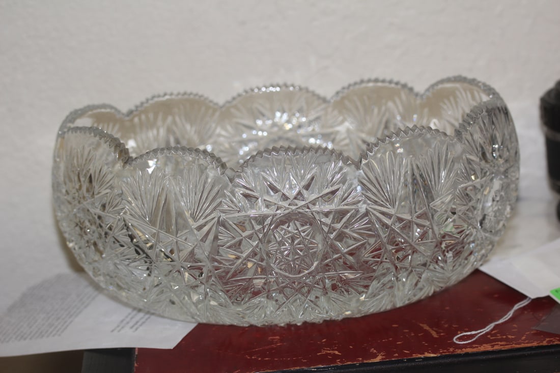 Beautiful Cut Glass Bowl - 5