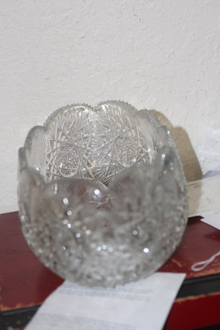 Beautiful Cut Glass Bowl - 6