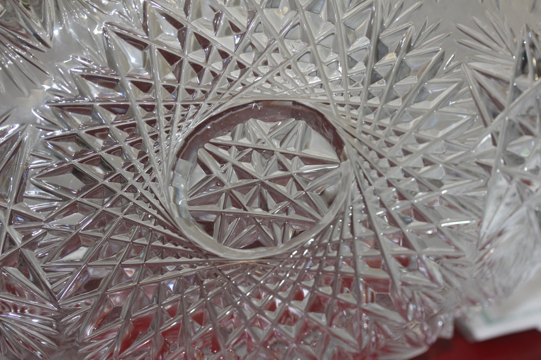 Beautiful Cut Glass Bowl - 7