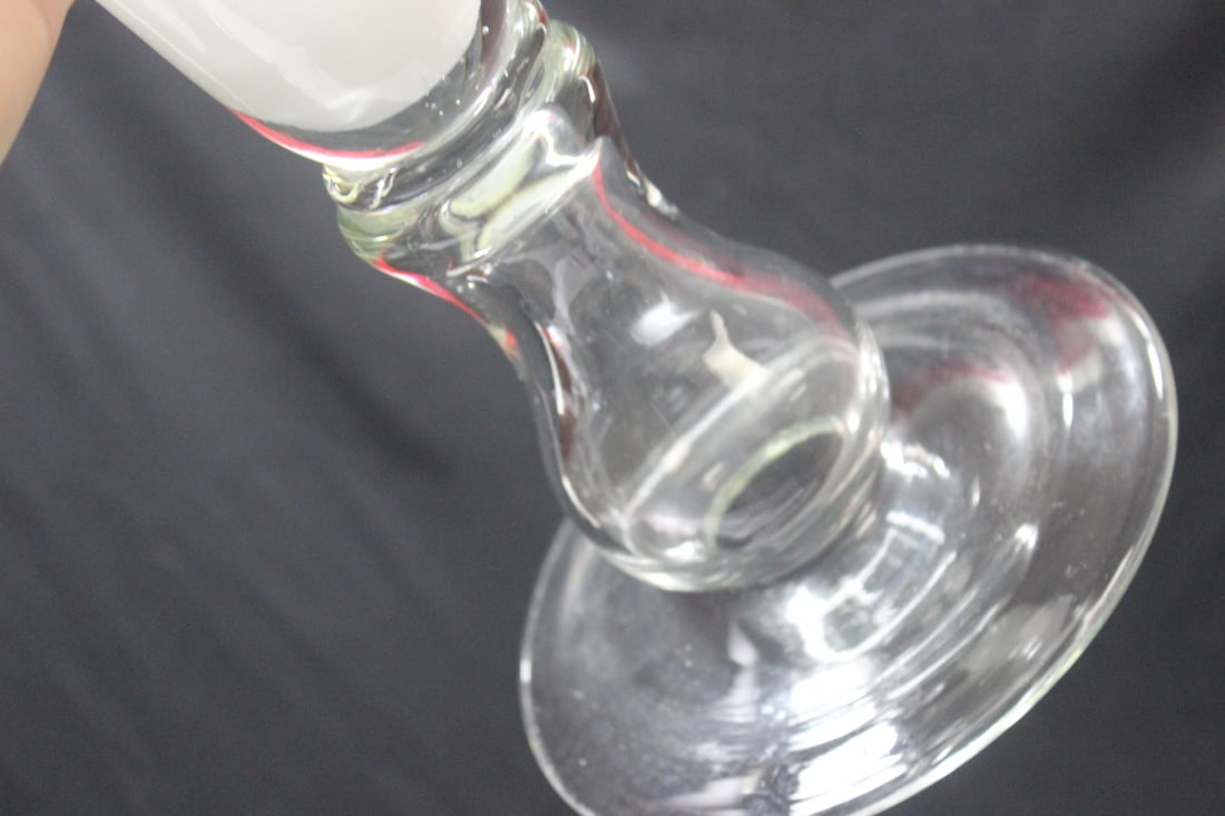 A Large Glass Trumpet Vase - 5