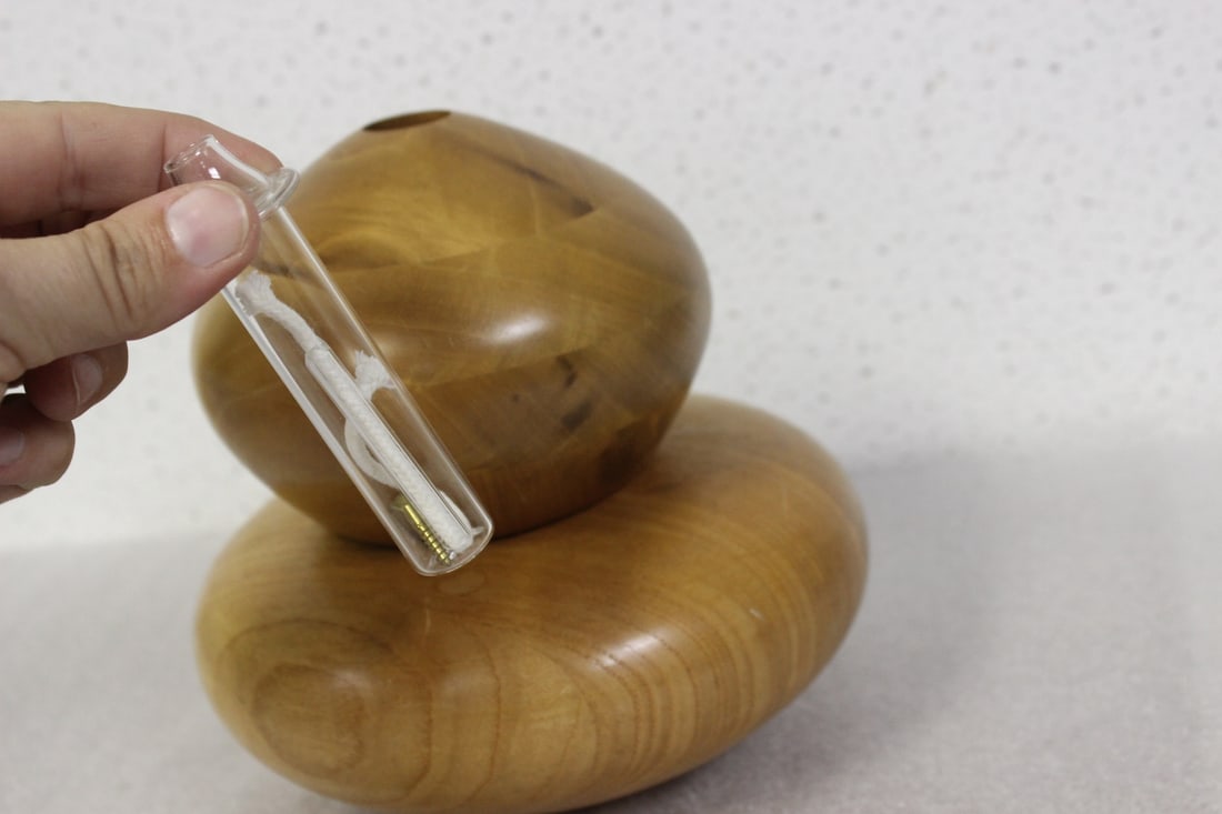 A Wooden Gourd Shape Oil Lamp? - 2