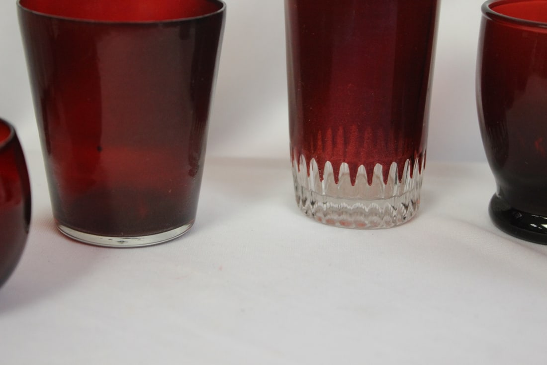 Lot of 5 Ruby Red Cup - 2