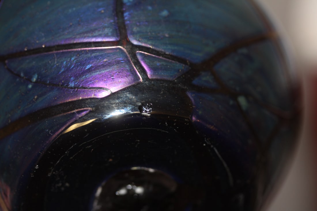 Spider Web Design Iridescent Vase - 7