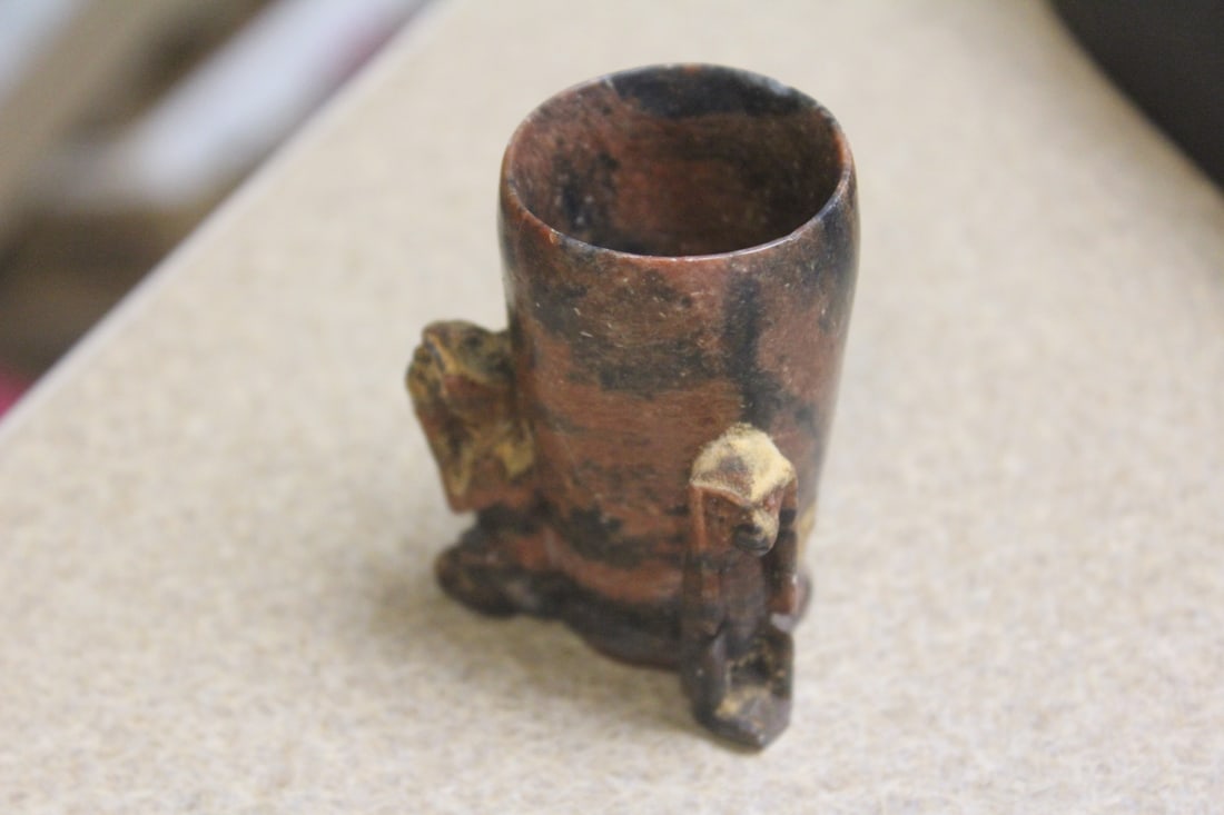 Antique Chinese Soapstone Toothpick Holder - 4
