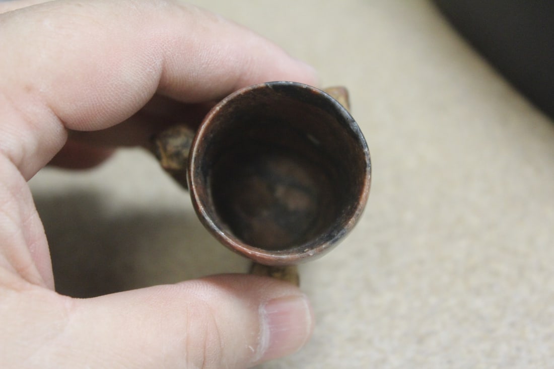 Antique Chinese Soapstone Toothpick Holder - 5