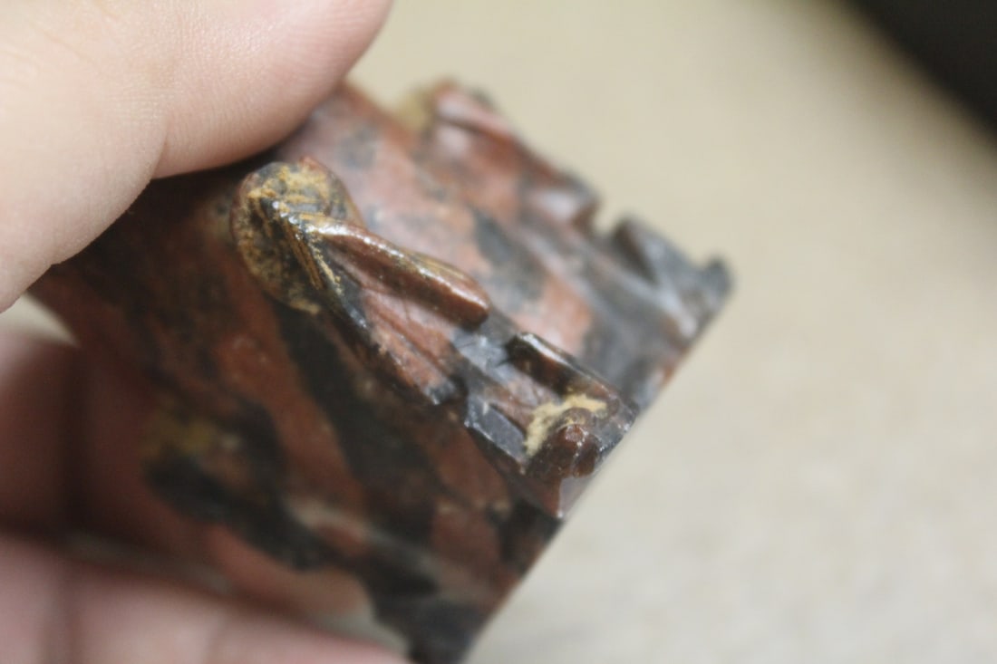 Antique Chinese Soapstone Toothpick Holder - 8