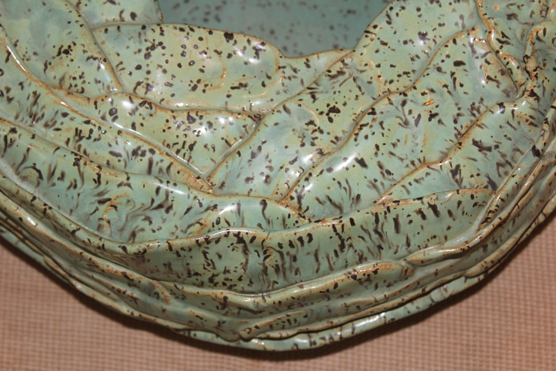 Large Cabbage Pottery Basin - 2