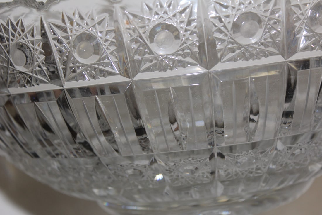 Beautiful Cut Glass Center Bowl - 4