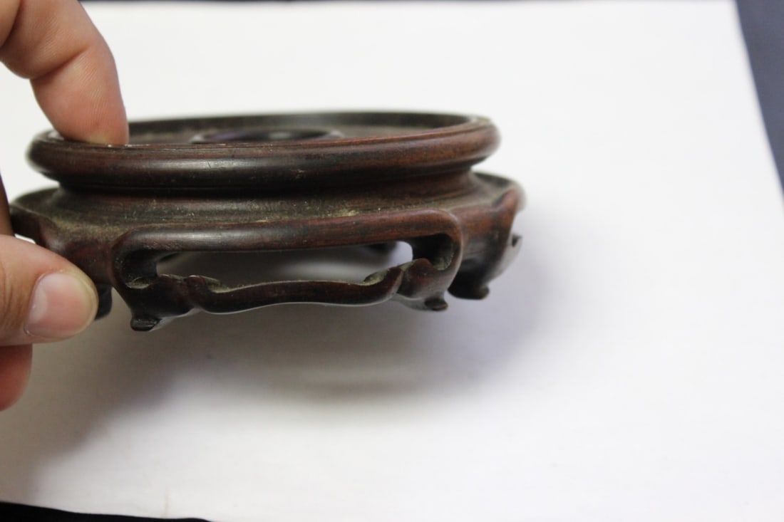 A Vintage Chinese Carved Wooden Stand - 7